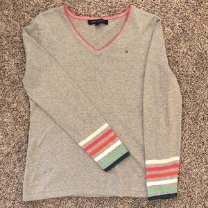 Tommy Hilfiger LS Sweater w/ Striped Cuffs - medium